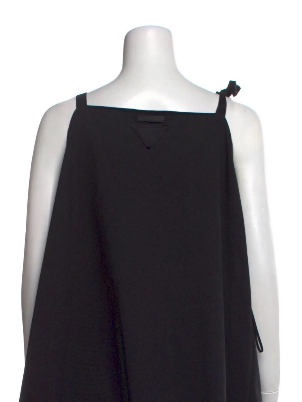 Prada Black Tie-Shoulder Embellished Tank